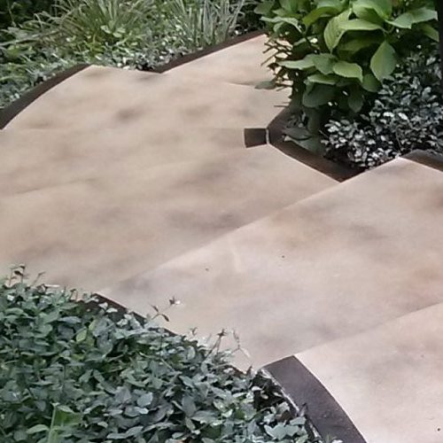 slate stained stairs